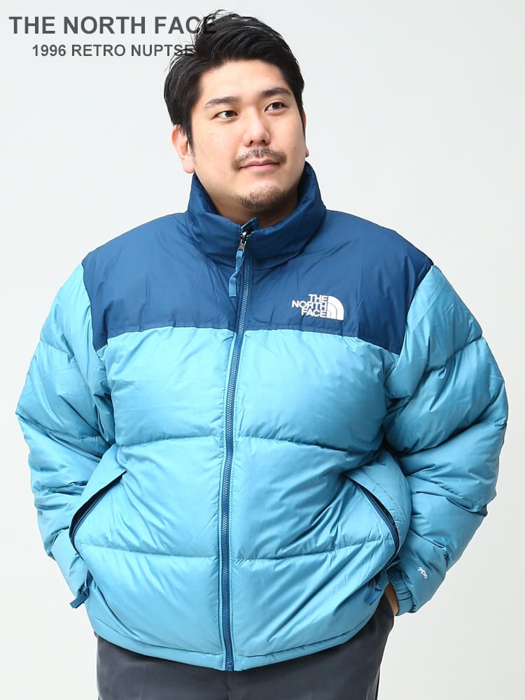 【WEB先行値下げ】ダウンジャケット ロゴ刺繍 切り替え フルジップ 700フィル 1996 RTRO NPSE JKT アウター ブルゾン 防寒 秋 冬 大きいサイズ メンズ