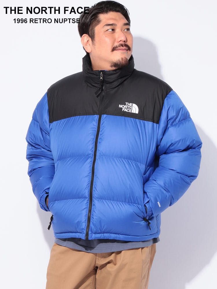 【WEB先行値下げ】ダウンジャケット ロゴ刺繍 切り替え フルジップ 700フィル 1996 RTRO NPSE JKT アウター ブルゾン 防寒 秋 冬 大きいサイズ メンズ