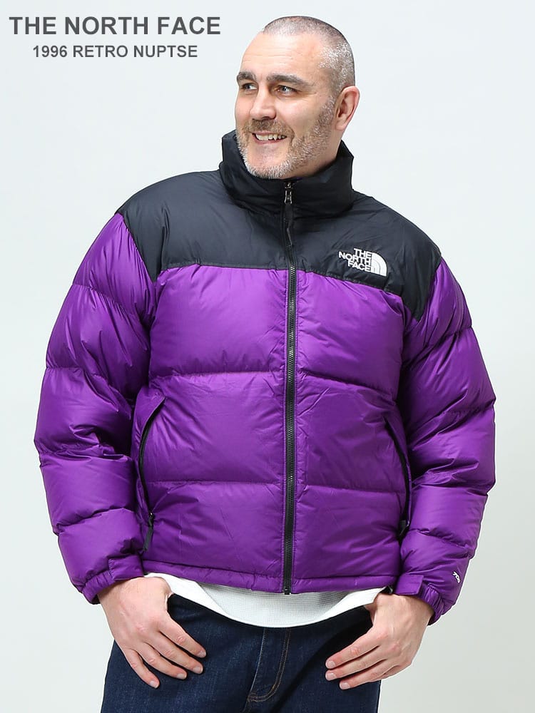 【WEB先行値下げ】ダウンジャケット ロゴ刺繍 切り替え フルジップ 700フィル 1996 RTRO NPSE JKT アウター ブルゾン 防寒 秋 冬 大きいサイズ メンズ