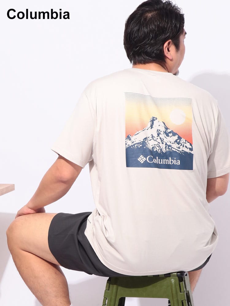 吸湿速乾 オムニウィック アーバンハイクグラフィック クルーネック 半袖 Tシャツ 大きいサイズ メンズ