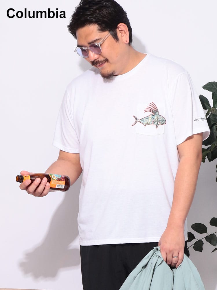 吸湿速乾 オムニウィック ワイルドキャスト ポケット クルーネック 半袖 Tシャツ 大きいサイズ メンズ