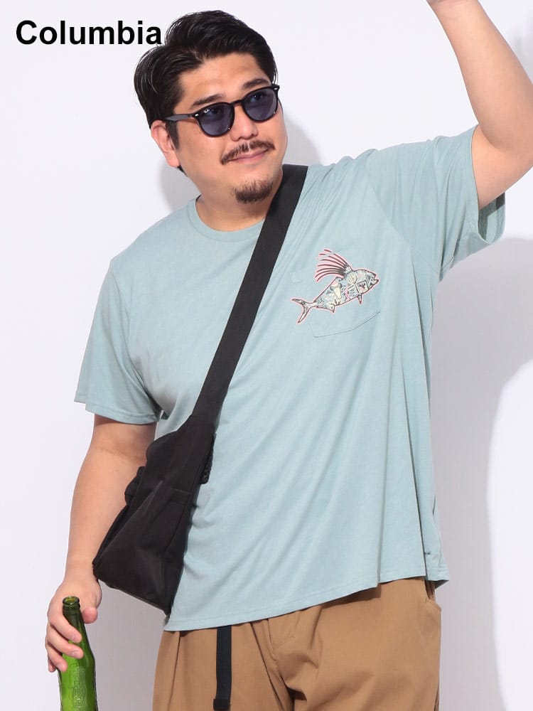 吸湿速乾 オムニウィック ワイルドキャスト ポケット クルーネック 半袖 Tシャツ 大きいサイズ メンズ