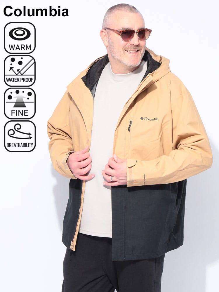 ジャケット 切り替え 裏メッシュ フルジップ  HIKEBOUND 2 JKT アウター  ブルゾン パーカー スポーツ アウトドア 大きいサイズ メンズ