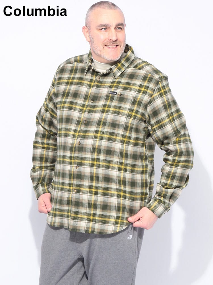 長袖シャツ チェック柄 フランネル  トップス シャツ ネルシャツ チェックシャツ 秋 冬 大きいサイズ メンズ