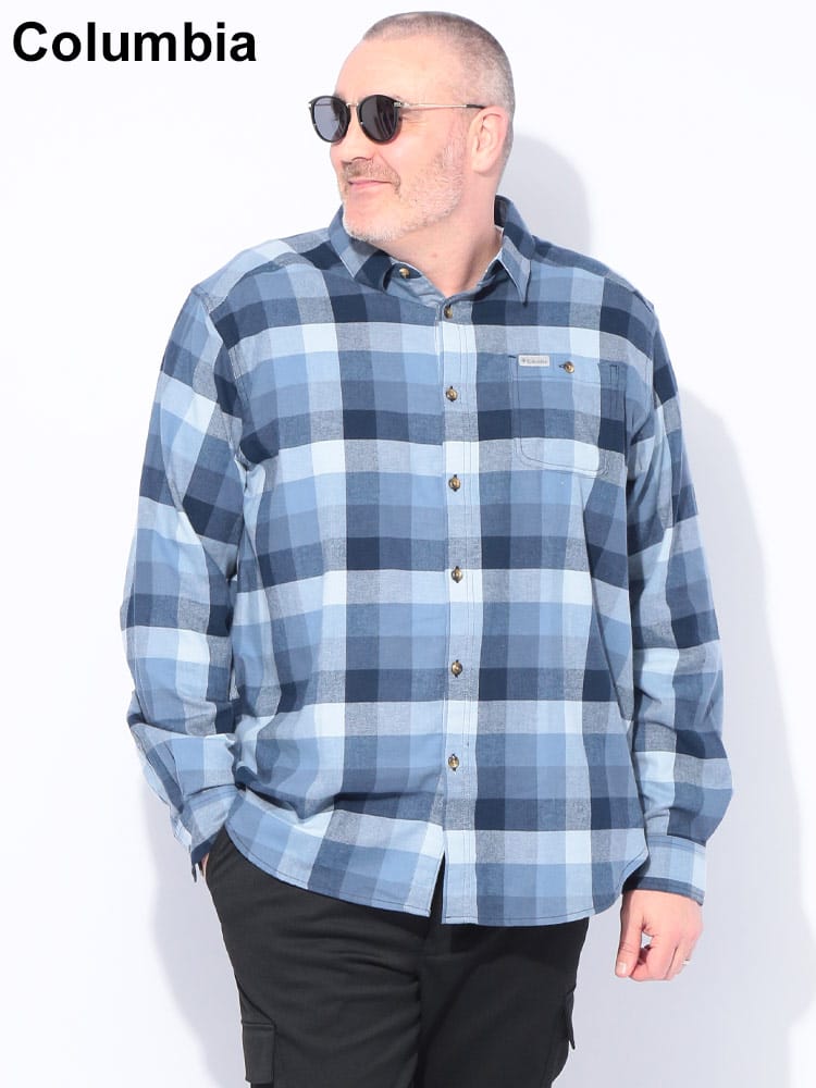 長袖シャツ チェック柄 フランネル  トップス シャツ ネルシャツ チェックシャツ 秋 冬 大きいサイズ メンズ