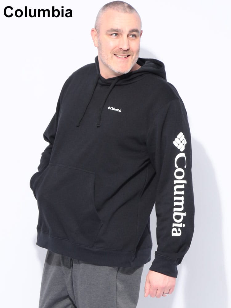 パーカー 裏起毛 スリーブロゴ プルオーバー トップス フード プルパーカー 秋 冬 大きいサイズ メンズ