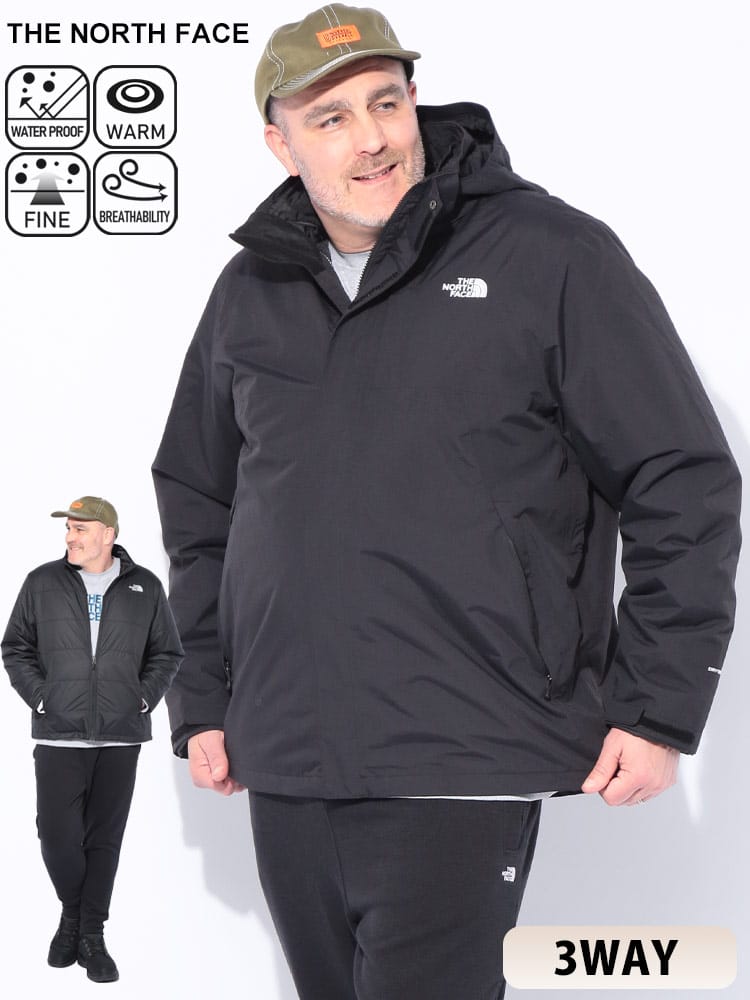 【WEB先行値下げ】マウンテンパーカー 3in1 トリクラメイト MONTE BRE TRICLMT JKT アウター 3WAY 中綿 大きいサイズ メンズ