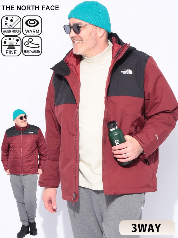 【WEB先行値下げ】マウンテンパーカー 3in1 トリクラメイト MONTE BRE TRICLMT JKT アウター 3WAY 中綿 大きいサイズ メンズ