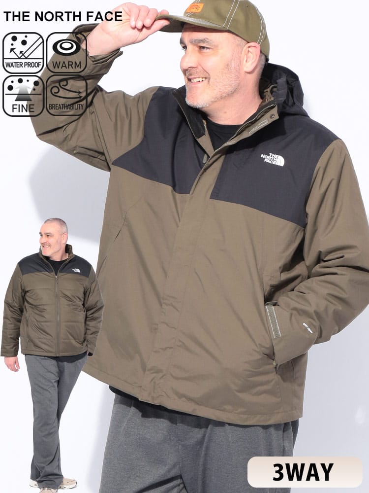 【WEB先行値下げ】マウンテンパーカー 3in1 トリクラメイト MONTE BRE TRICLMT JKT アウター 3WAY 中綿 大きいサイズ メンズ