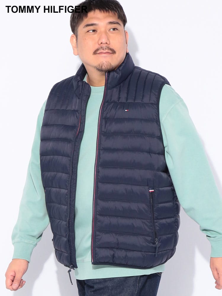 中綿ベスト キルティング フルジップ アウター スタンド ジップ 防寒 秋 冬 大きいサイズ メンズ