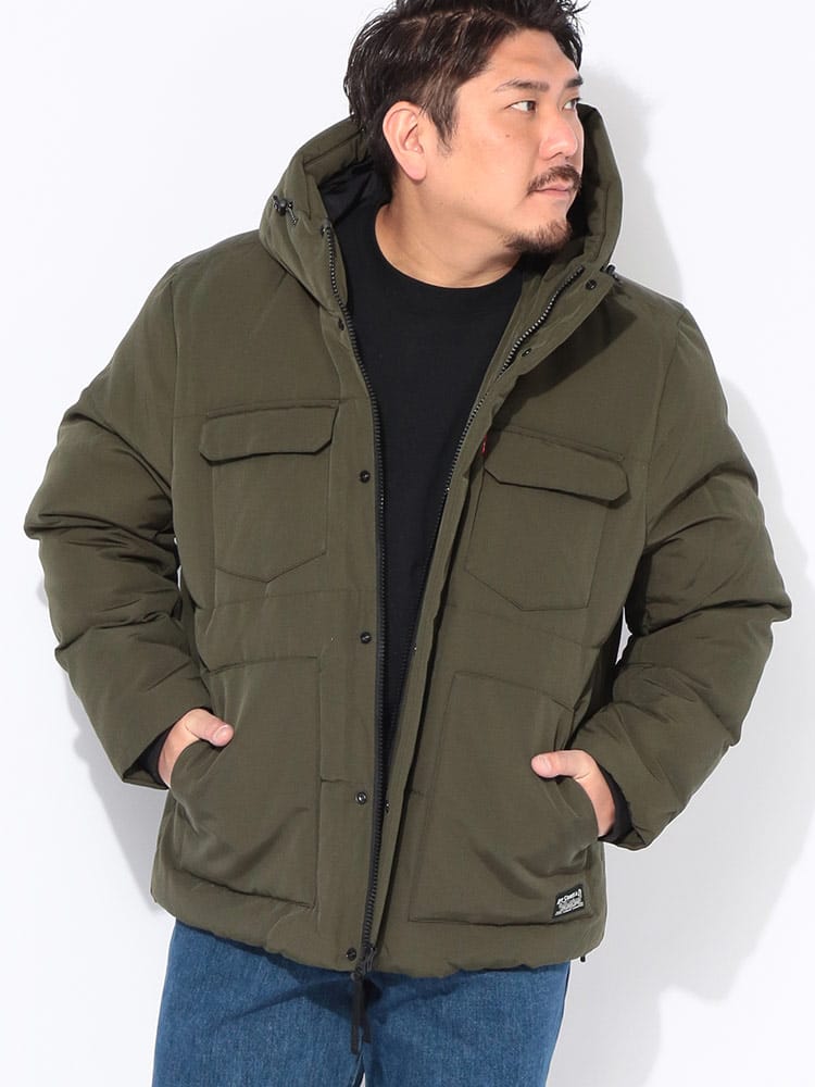 ジャケット フード 中綿 ブルゾン アウター 防寒 秋 冬 大きいサイズ メンズ