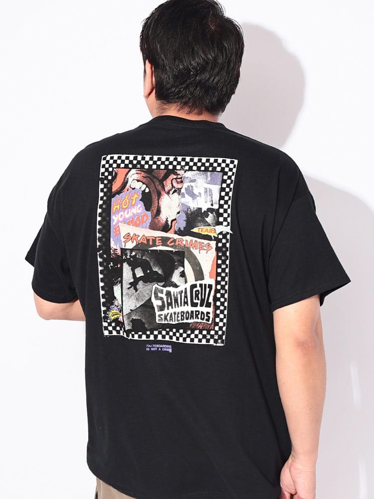 Tシャツ 半袖 メンズ 大きいサイズ AD COLLAGE　ヘビーウェイト バックプリント グラフィック クルーネック カットソー トップス スケートボード ブランド コラージュ 春 夏