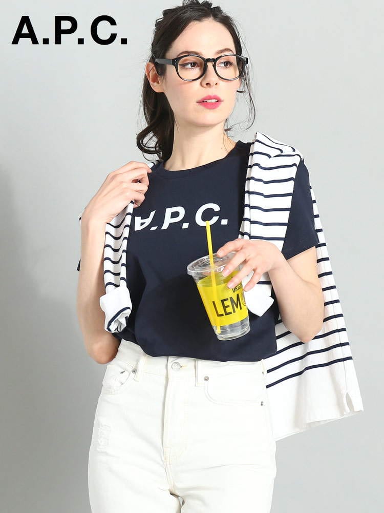 オンラインストア限定】 A.P.C (アーペーセー) フロントロゴ クルー 