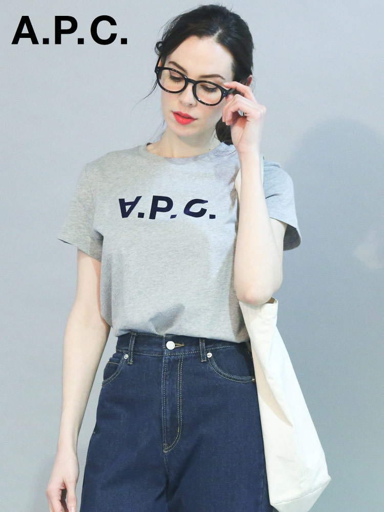 【オンラインストア限定】 A.P.C (アーペーセー) フロントロゴ クルーネック 半袖 Tシャツ 【春夏新作】 APCCOEZBFF26944 レディース ブランド