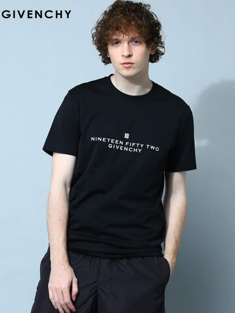 GIVENCHY (ジバンシィ) フロントプリント クルーネック 半袖 スリム Tシャツ 【春夏新作】 GVBM716G3YA8 ブランド