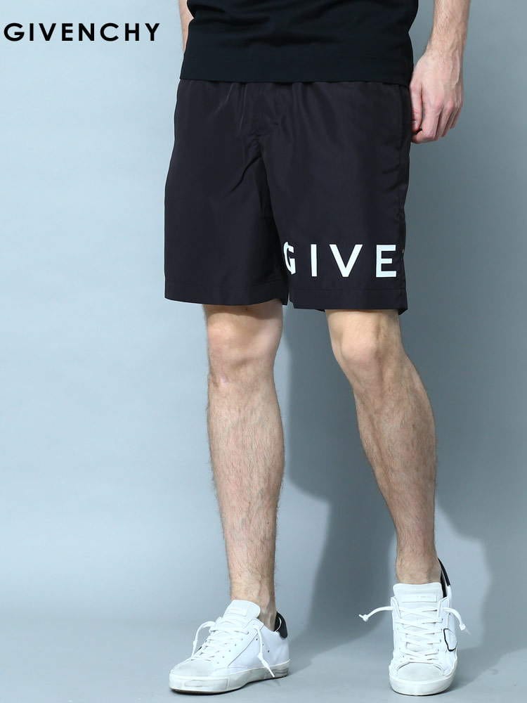GIVENCHY (ジバンシィ) ロゴプリント メッシュインナー スイムパンツ【春夏新作】 GVBMA00N1453 ブランド