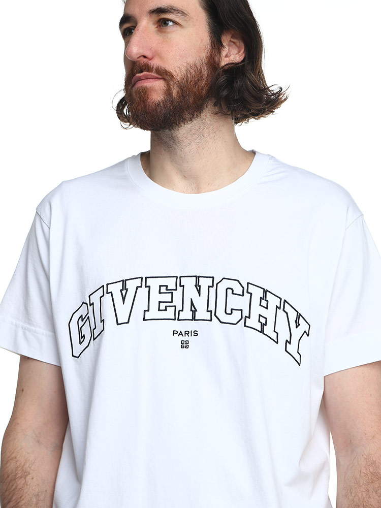 GIVENCHY (ジバンシィ) ロゴ刺繍 クルーネック 半袖 Tシャツ 【春夏 ...