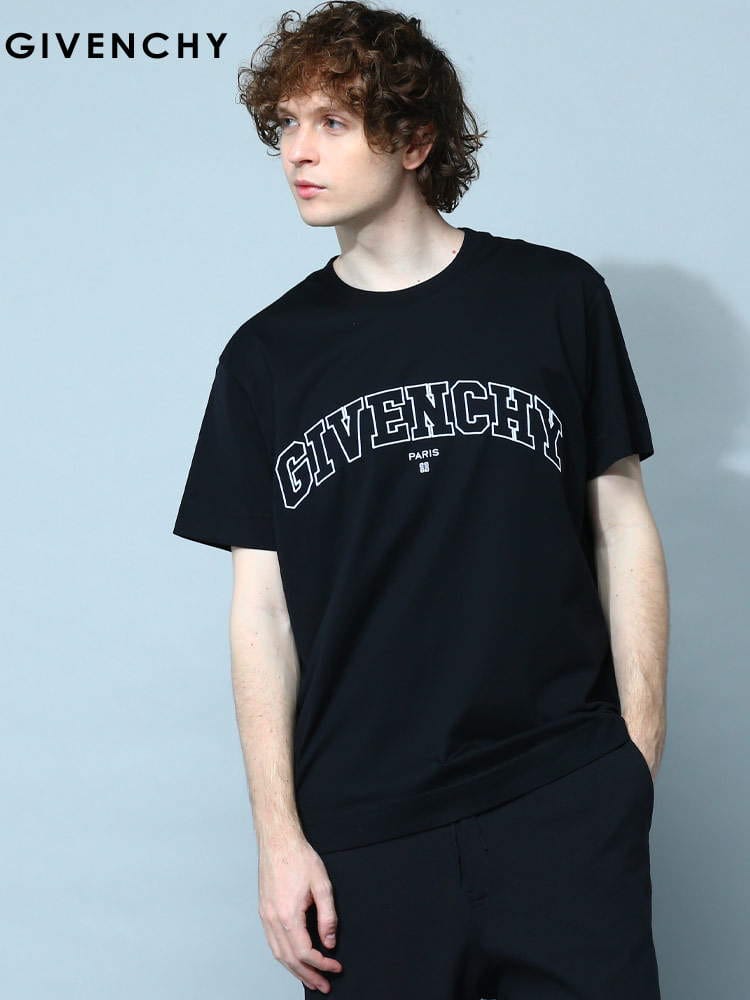 GIVENCHY (ジバンシィ) ロゴ刺繍 クルーネック 半袖 Tシャツ 【春夏新作】 GVBM71CW3Y6B ブランド