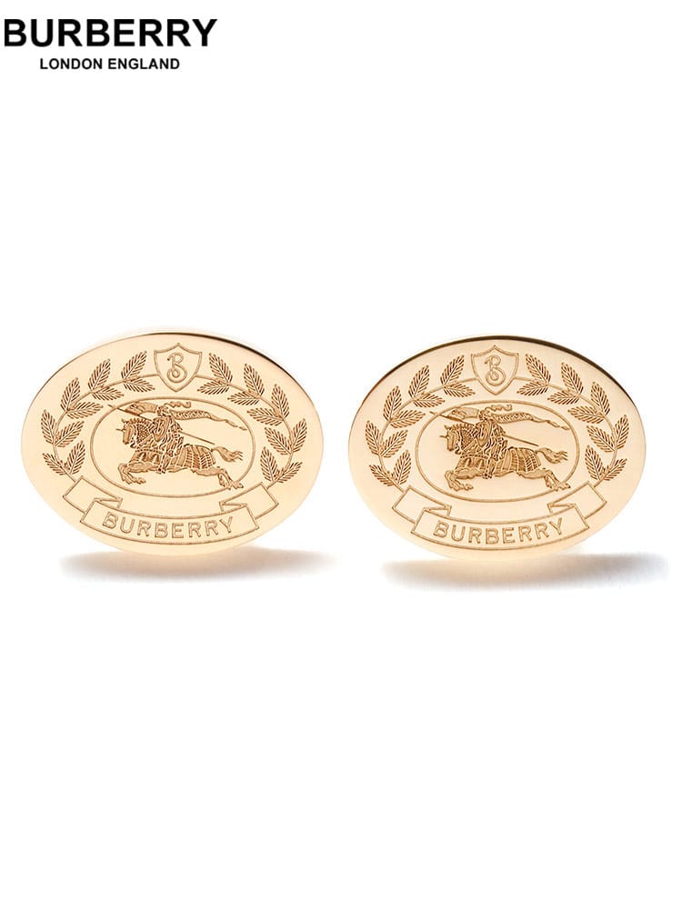 BURBERRY (バーバリー) EKD ゴールドプレート ピアス BBL8064198 ブランド