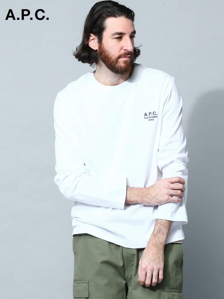 A.P.C. (アーペーセー) ロゴ刺繍 クルーネック 長袖 Tシャツ APCCOEZCH26177 ブランド