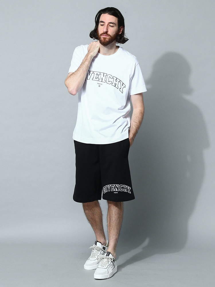 GIVENCHY (ジバンシィ) ロゴ刺繍 スウェット ショートパンツ 