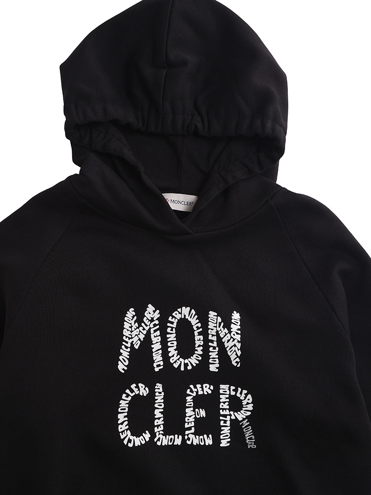 MONCLER (モンクレール) 裏起毛 フロントロゴ プルオーバー パーカー 