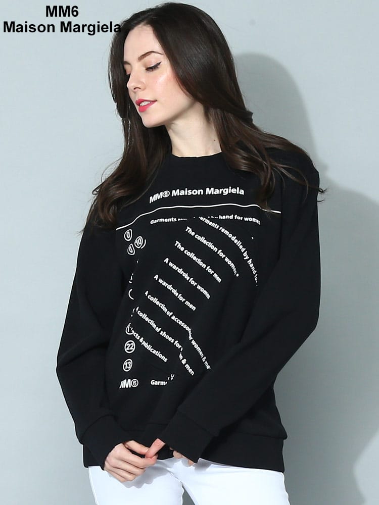 MM6 Maison Margiela (エムエムシックス メゾン マルジェラ) フロントプリント クルーネック トレーナー MM6S52GU0193 レディース ブランド