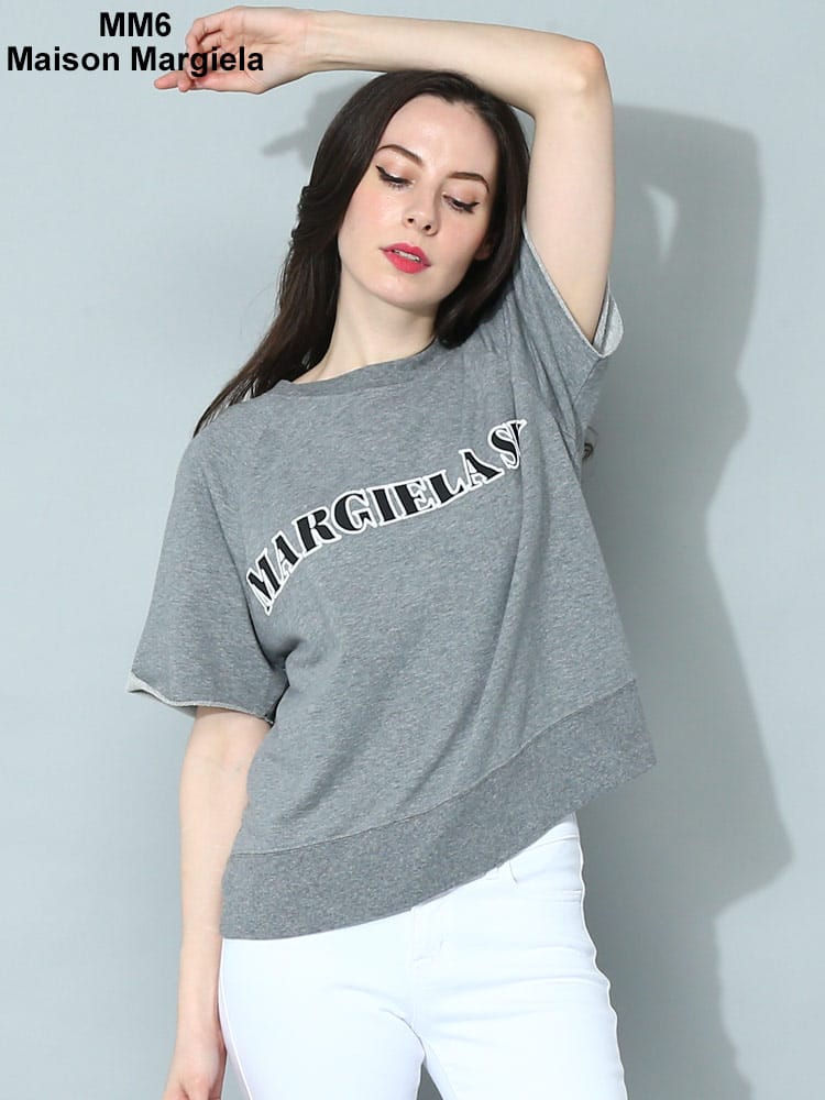 MM6 Maison Margiela (エムエムシックス メゾン マルジェラ) フロントプリント クルーネック 半袖 Tシャツ MM6S52GU0198 レディース ブランド