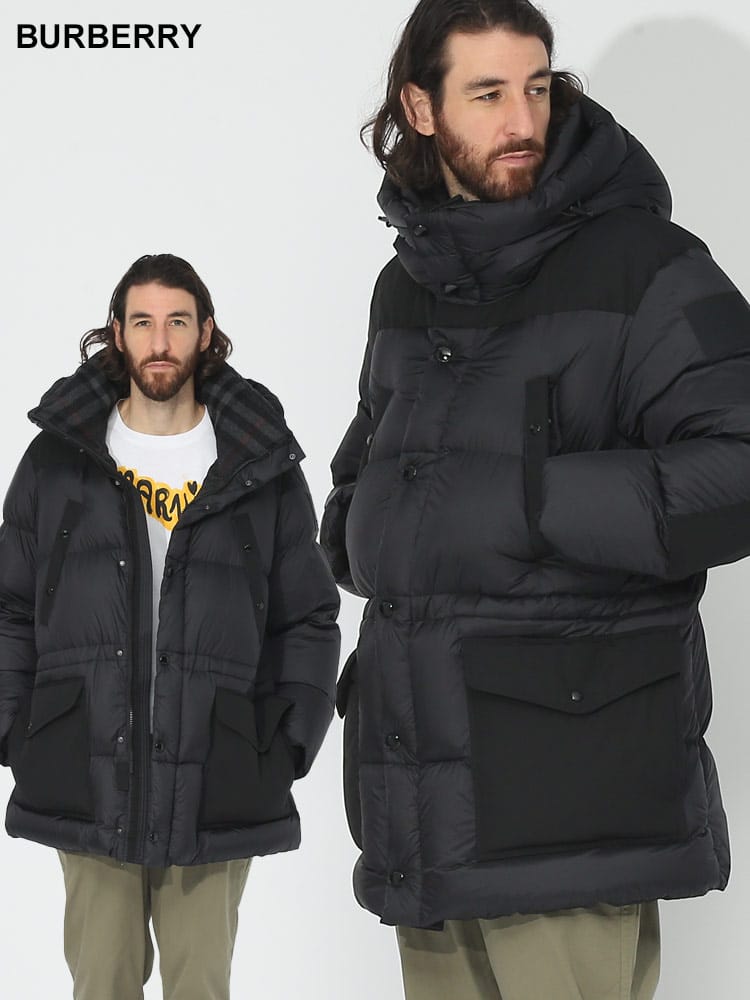 BURBERRY (バーバリー) ハイネック フーデッド ダウンコート BB8073307 