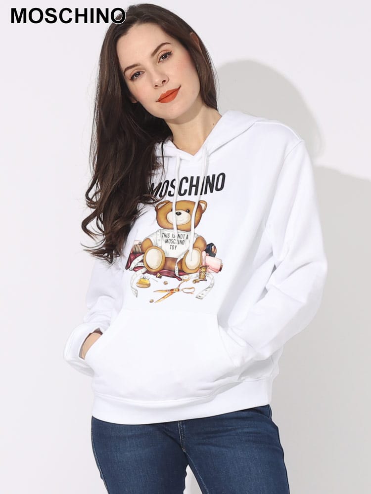 MOSCHINO (モスキーノ) ベアプリント プルオーバー パーカー TAILOR TEDDY MHLA17075528 ブランド レディース トップス