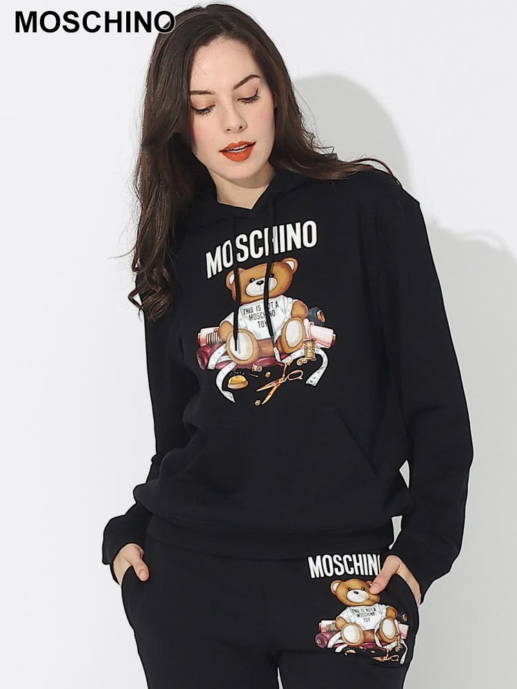 MOSCHINO (モスキーノ) ベアプリント プルオーバー パーカー TAILOR TEDDY MHLA17075528 ブランド レディース トップス