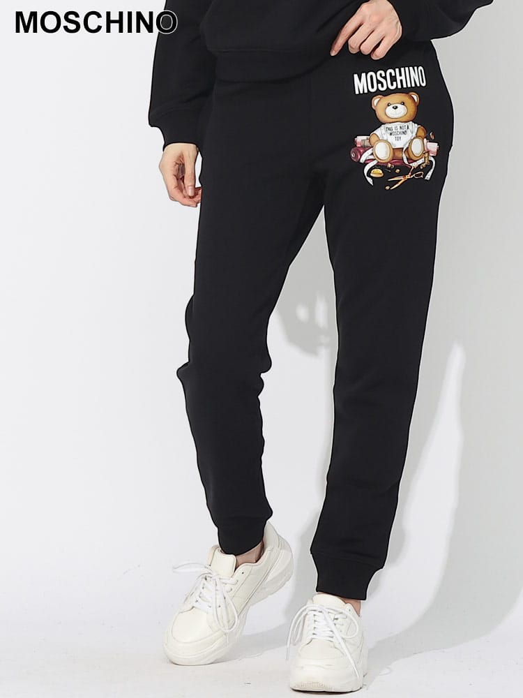 MOSCHINO (モスキーノ) プリント スウェットパンツ TAILOR TEDDY MHLA03375528 ブランド レディース ボトムス