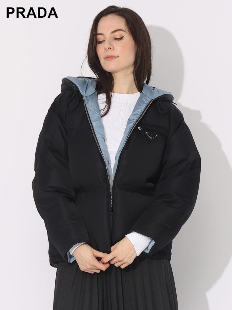 PRADA (プラダ) ロゴプレート フルジップ ダウンジャケット PRL29B408 ブランド レディース アウター