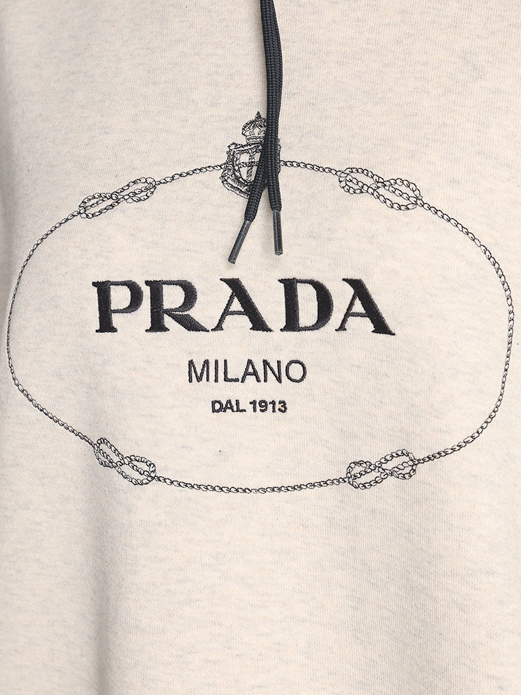 PRADA (プラダ) ロゴエンブロタリー プルオーバー パーカー PRL134677 