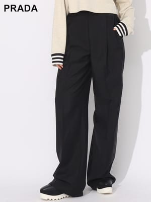 PRADA (プラダ) ツータック ストレート パンツ PRLP230H ブランド レディース ボトムス