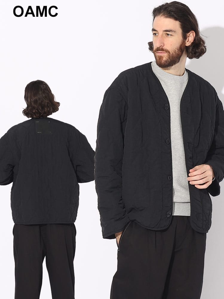 OAMC (オーエーエムシー) キルティング ノーカラー ジャケット COMBAT LINER OA23A28OAU54 ブランド メンズ 男性 アウター