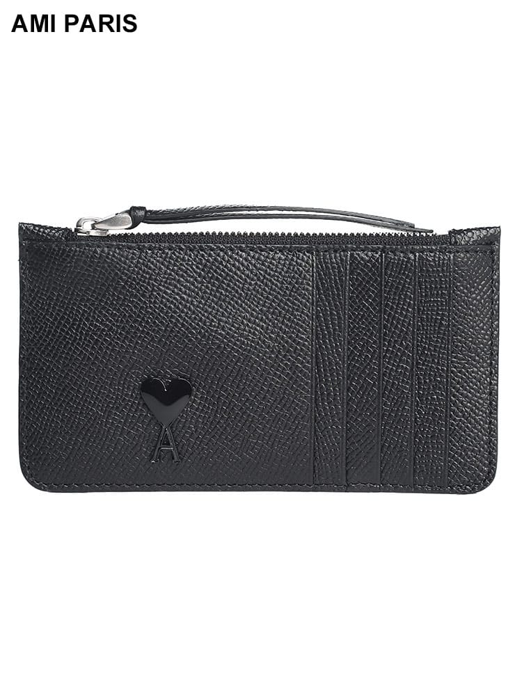 AMI PARIS (アミパリス) AMI DE COEUR ジップ カードホルダー AMLUSL100AL0036 ブランド レディース 財布