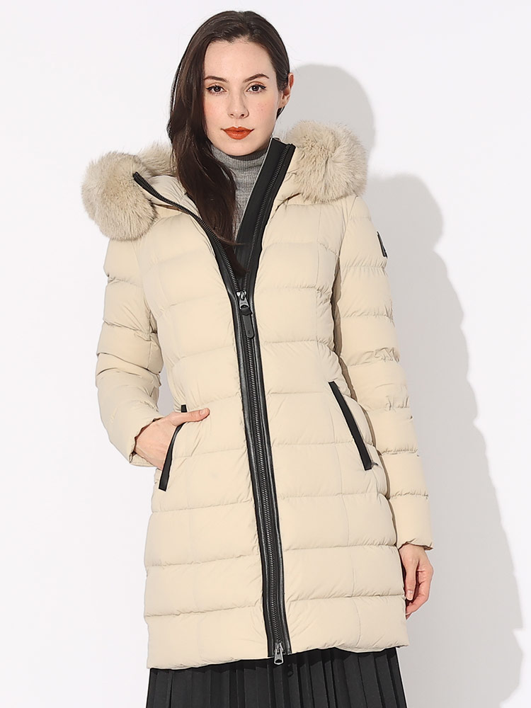 MACKAGE (マッカージュ) ストレッチ ファーフード フルジップ ダウン