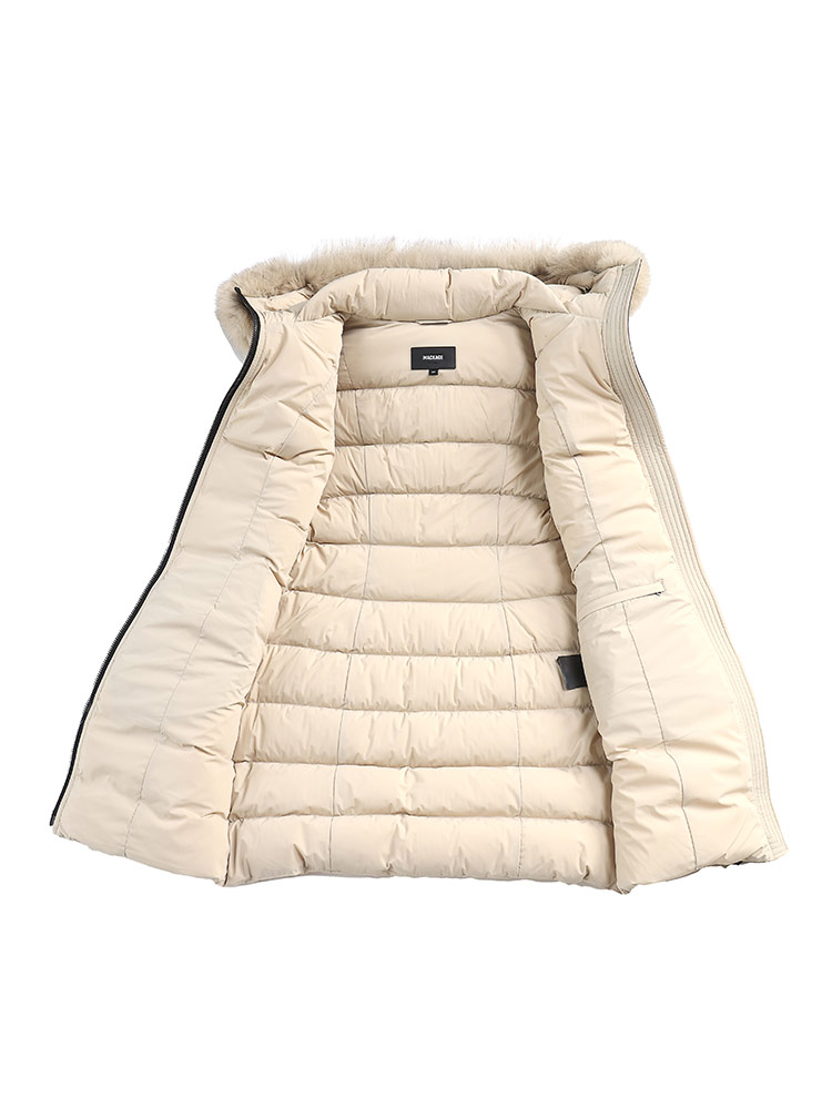 MACKAGE (マッカージュ) ストレッチ ファーフード フルジップ