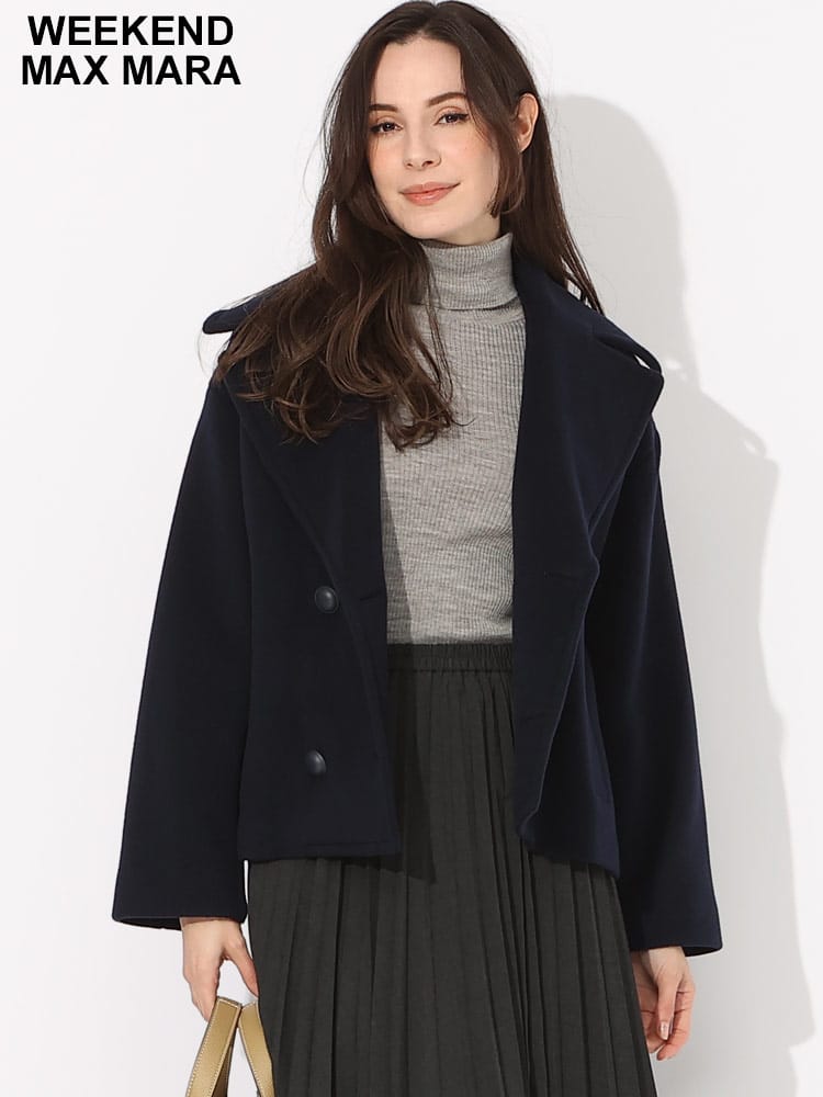 WEEKEND MAX MARA (ウィークエンド マックスマーラ ) ウール ショート ダブル ピーコート MXLAUTORE ブランド レディース アウター