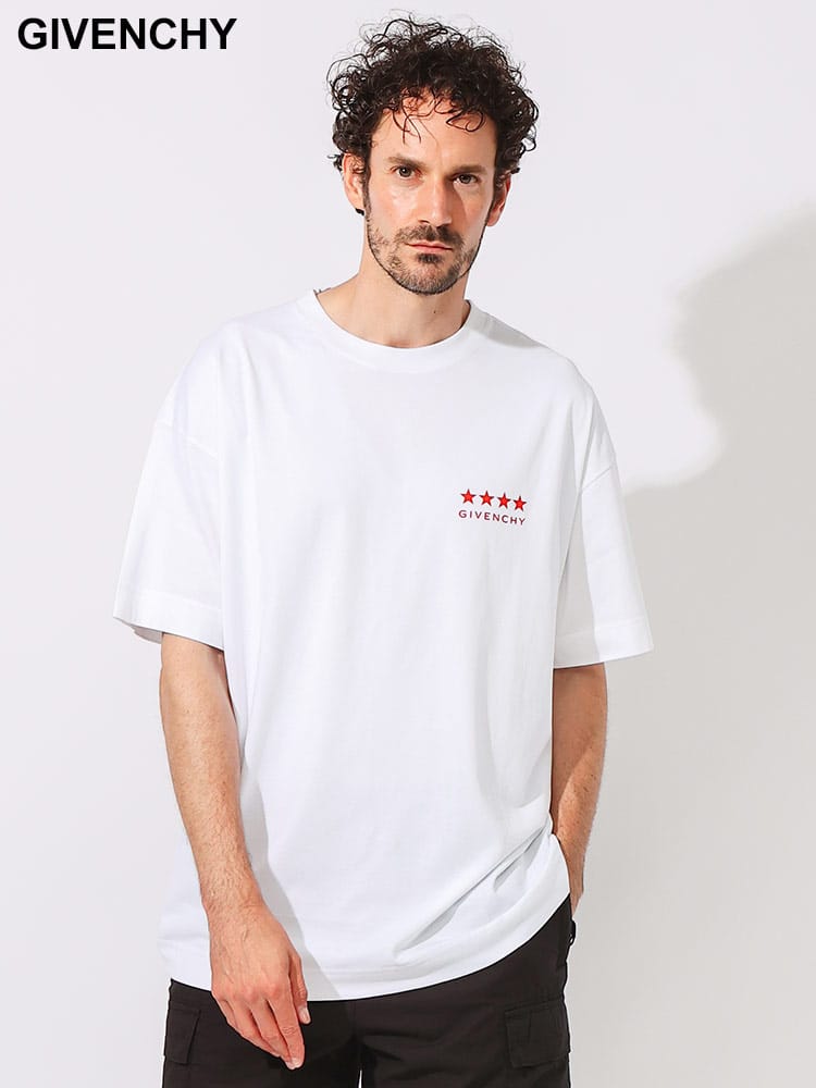 GIVENCHY (ジバンシィ) BIGロゴ バックプリント クルーネック 半袖 Tシャツ GVBM71JA3YJ5 メンズ