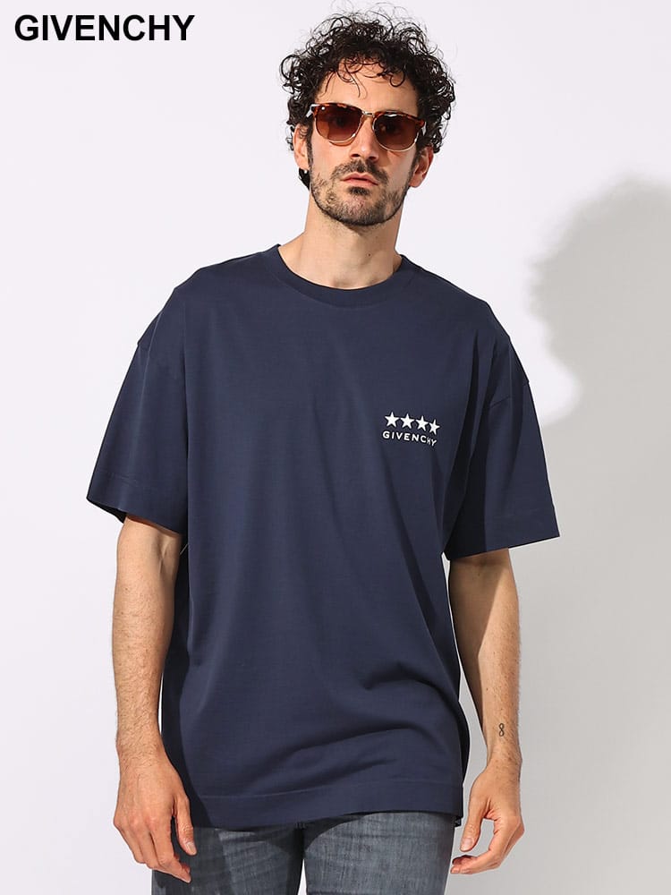 GIVENCHY (ジバンシィ) BIGロゴ バックプリント クルーネック 半袖 Tシャツ GVBM71JA3YJ5 メンズ