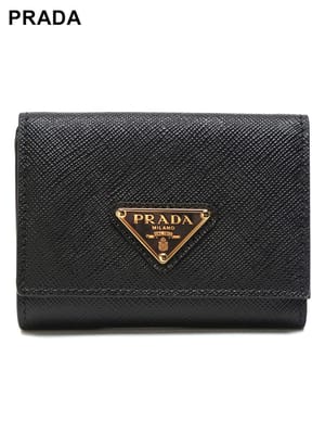 PRADA (プラダ) サフィアーノ トライアングルロゴ 二つ折り財布 