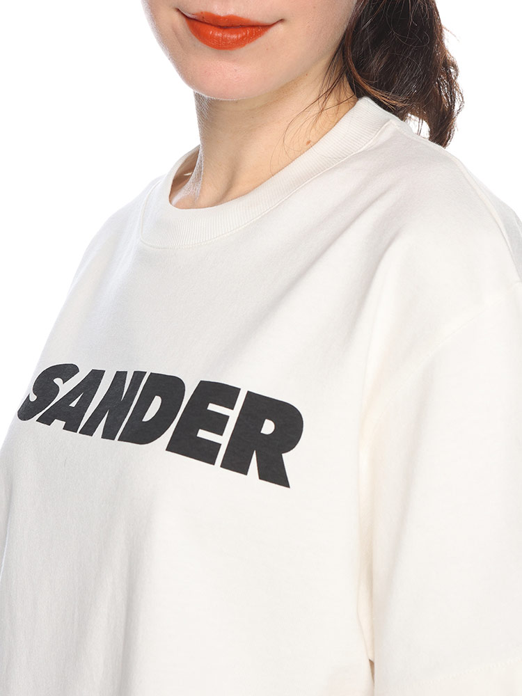 JIL SANDER (ジルサンダー) コットンジャージ ロゴプリント 半袖 Ｔシャツ JLGC0001J45148 レ【サカゼン公式通販】