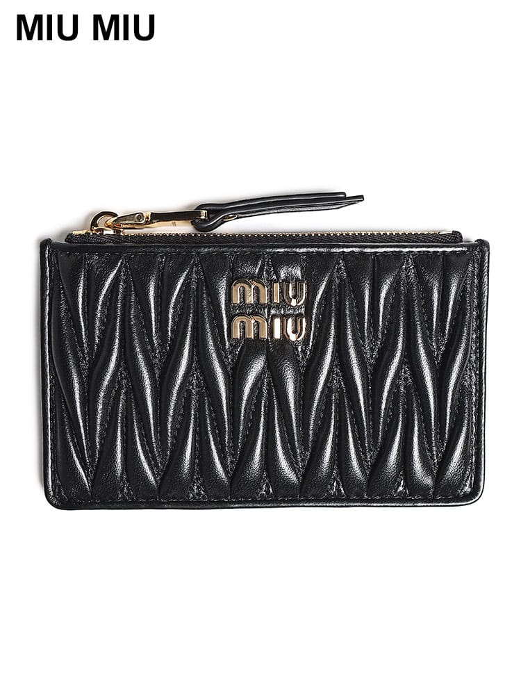 MIUMIU (ミュウミュウ) マテラッセレザー エンベロープ ミニウォレット レディース
