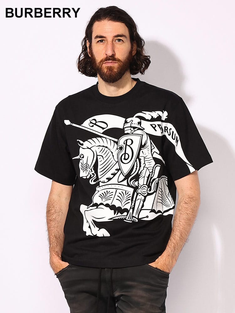 BURBERRY (バーバリー) ビッグEKDプリント クルーネック 半袖 Tシャツ 