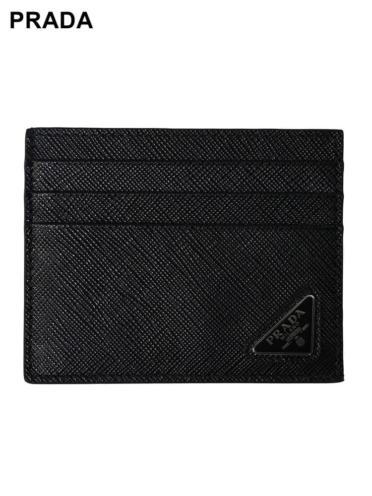 PRADA (プラダ) レザー プレートロゴ カードケース PR2MC223QHH メンズ
