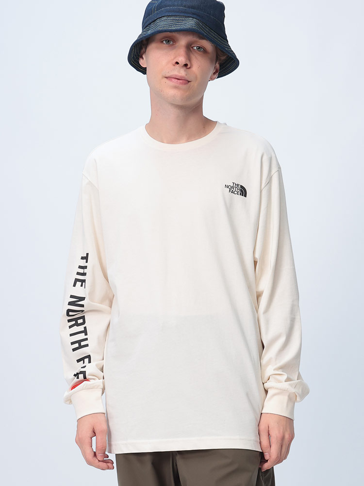 THE NORTH FACE (ザ ノースフェイス) 袖ラインロゴ 長袖 Tシャツ M L/S TEE VARSITY GRAPHIC NF0A89DH