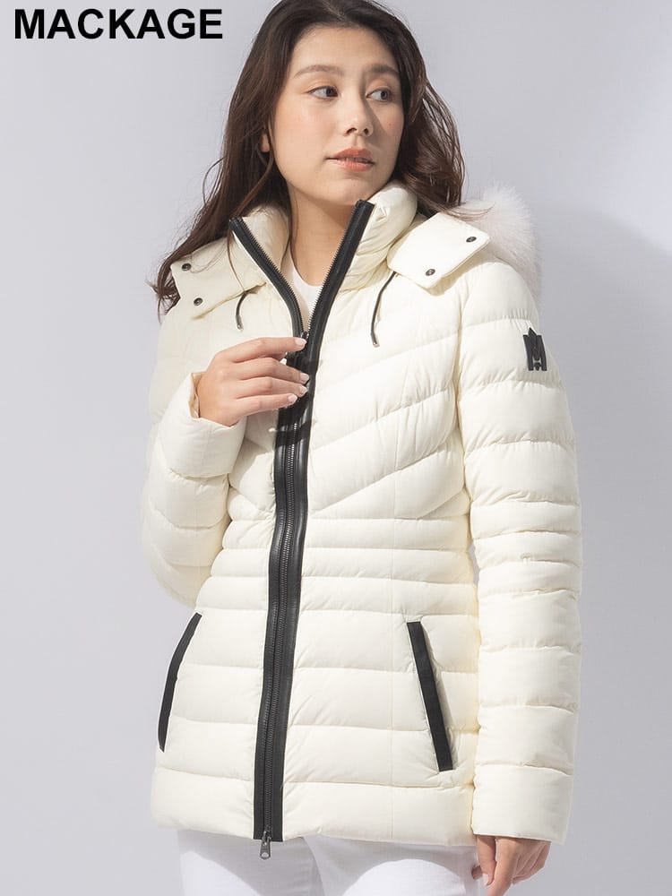 MACKAGE (マッカージュ) ファーフード フルジップ ダウンジャケット MKGLPATSYBX4 レディース