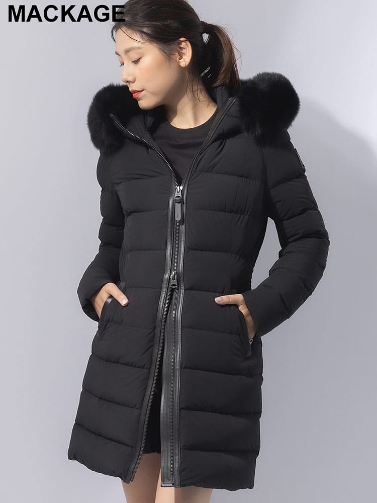 MACKAGE (マッカージュ) ファーフード フルジップ ダウンコート MKGLCALLABX4 レディース